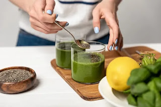 Smoothie with chia seeds