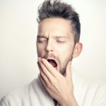 man yawning
